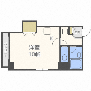 札幌市東区北七条東のマンションの間取り