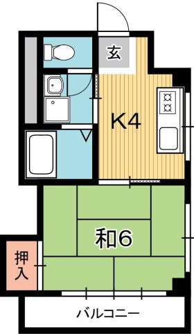 高知市秦南町のアパートの間取り