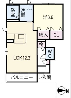 シャンテソラーレ　Ａ棟の間取り