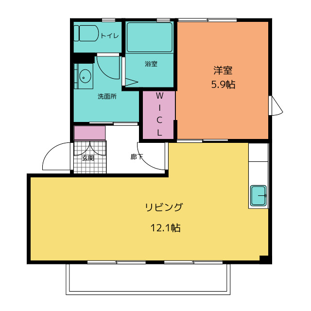 フォレストエバーＩｎｎ　Ｆの間取り