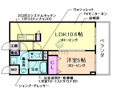 【アーバネックス豊中桜塚の間取り】