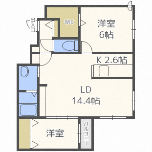 札幌市中央区北一条東のマンションの間取り