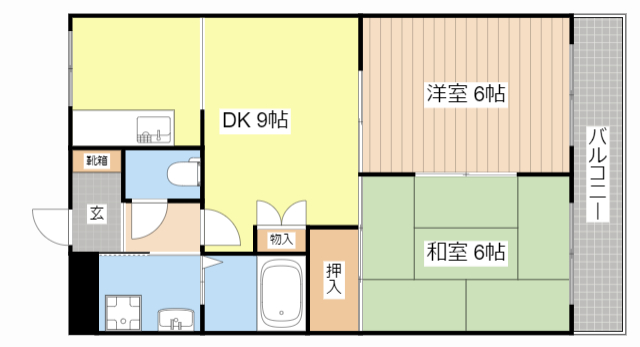 野洲市西河原のアパートの間取り