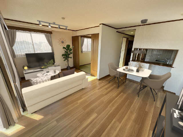 居室・リビング　画像内の家具家電はCG加工しており物件に付帯されません