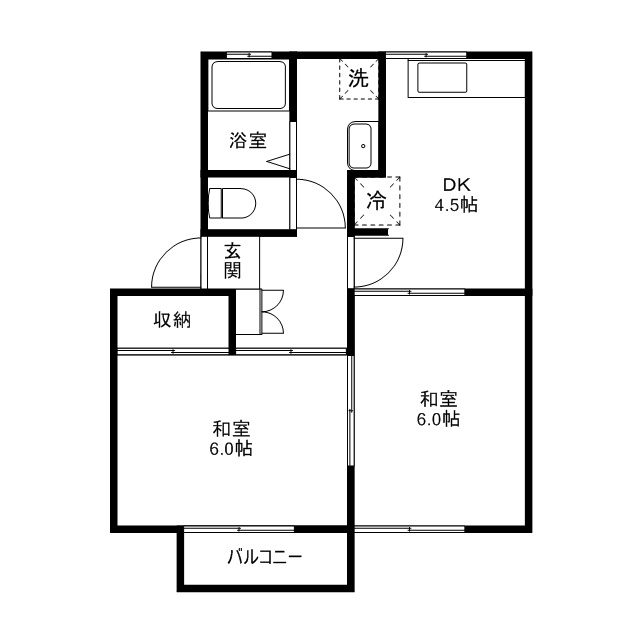 ロイヤルパレス 2号棟の間取り
