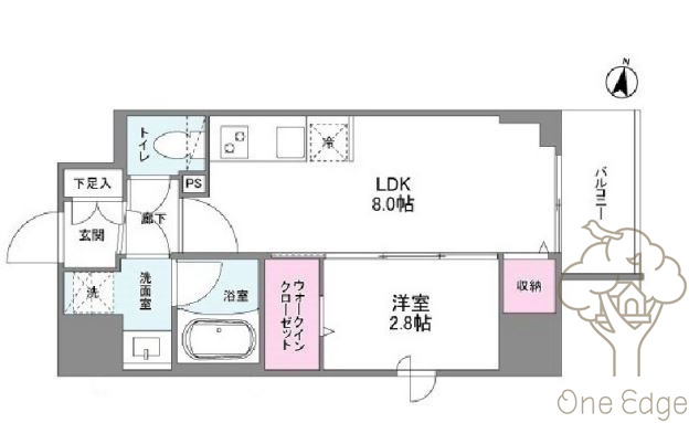 シーズンフラッツ梅田NORTHの間取り写真