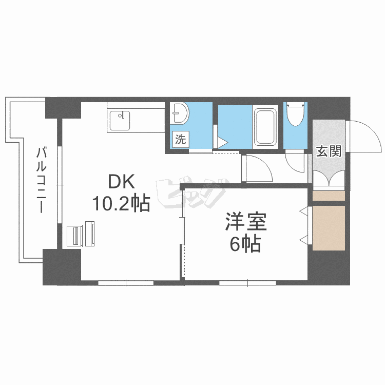 地下鉄南北線 中島公園駅 徒歩5分 10階建 築11年の間取り写真
