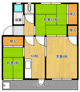 一本木マンションの間取り