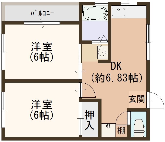 はっぴーこーぽ3の間取り写真