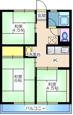 シティハイム　グリーンヒルＤの間取り