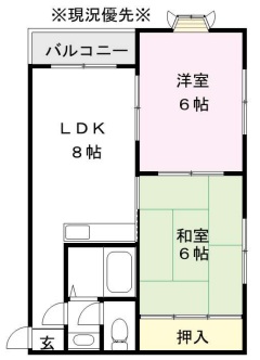 大阪市平野区長吉出戸のマンションの間取り