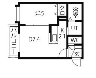 札幌市北区麻生町のマンションの間取り