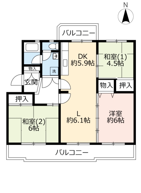 ＵＲ花園の間取り