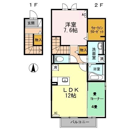 駿東郡長泉町上土狩のアパートの間取り