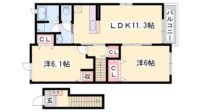 メゾンプラースIIIの間取り