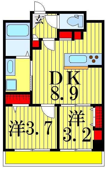 東京都葛飾区青戸５（マンション）の賃貸物件の間取り