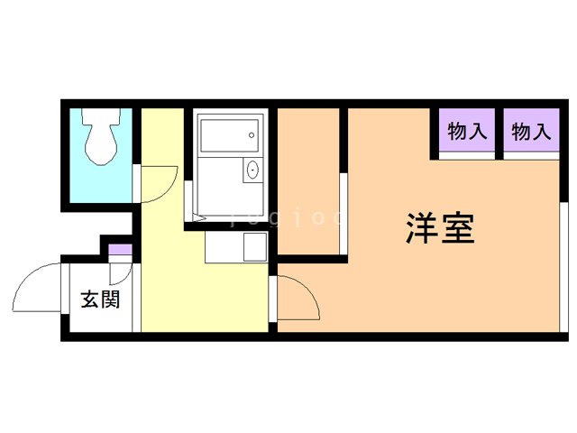 函館市末広町のアパートの間取り