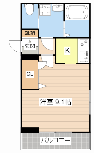 彦根市駅東町のマンションの間取り