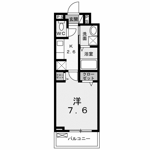 前橋市青柳町のアパートの間取り