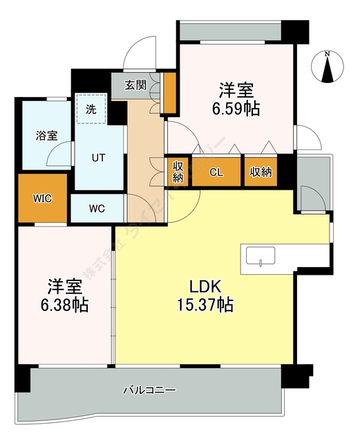 パラシオン西新の間取り