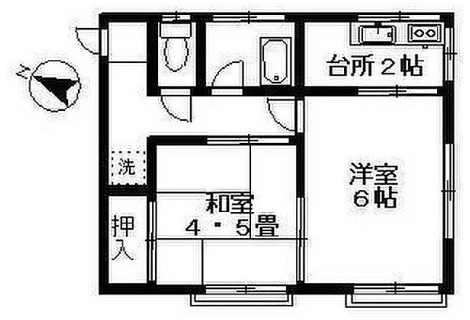 調布市上石原のアパートの間取り