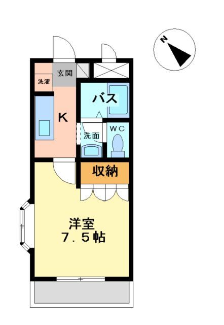 岡崎市宮地町のアパートの間取り