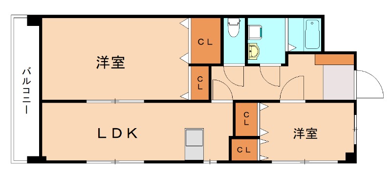 北九州市門司区羽山のマンションの間取り