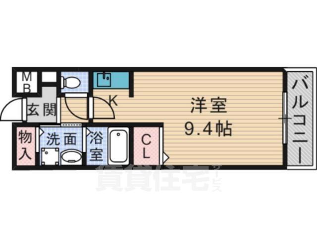 枚方市藤阪東町のアパートの間取り