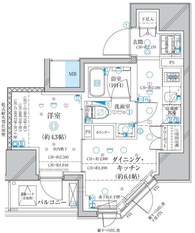 ディアレイシャス蒲田IIの間取り