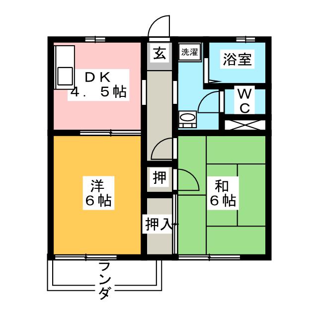 フレグランス島崎の間取り