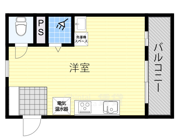 川西市多田桜木のマンションの間取り