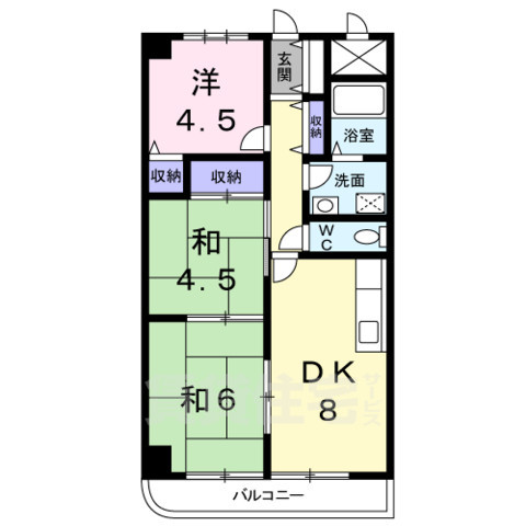 アルカザーレ国分西の間取り