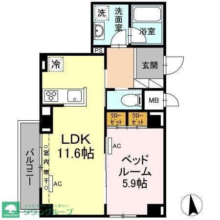 千代田区外神田のマンションの間取り