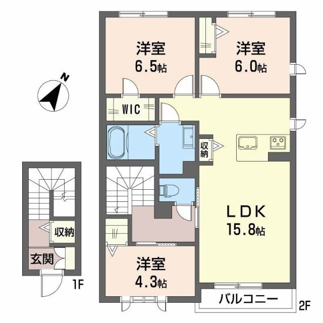 プロヌーブ内原の間取り