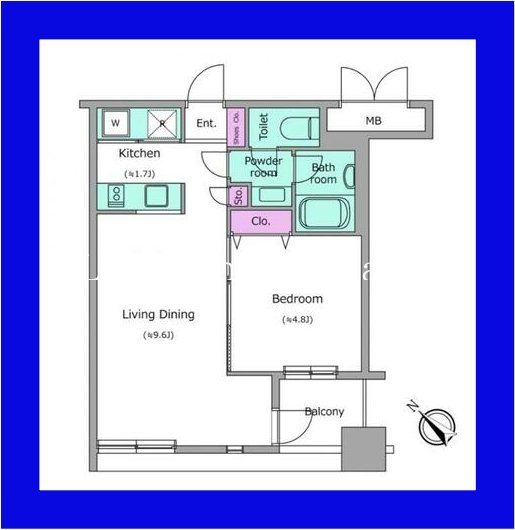 横浜市中区相生町のマンションの間取り