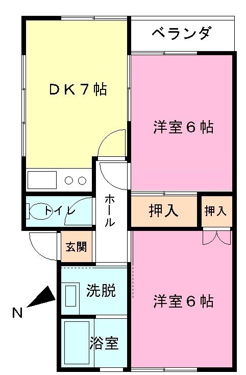 ワコーサンハイムの間取り