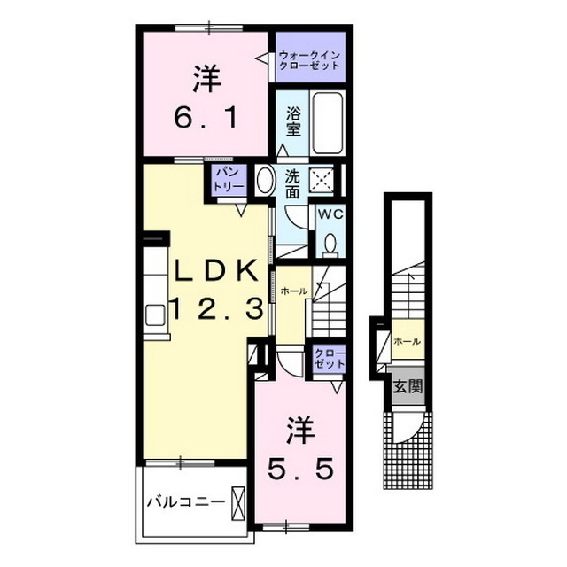 ブリス　エイエム　IIの間取り