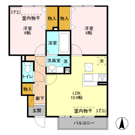 シアン・サージュAの間取り