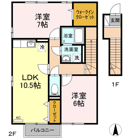 ヴィルヌーブ　Ｍの間取り