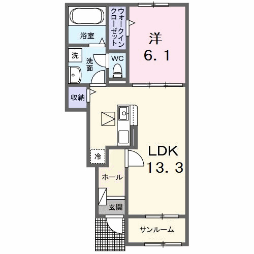 ルミエール古庄IIの間取り