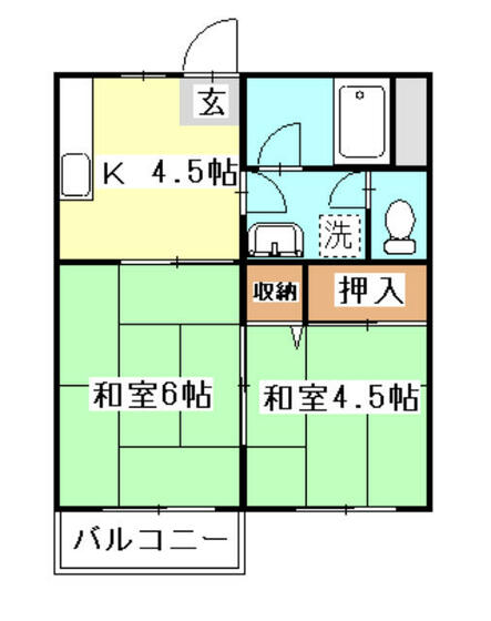 コーポ浅野の間取り