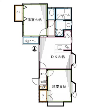 中野区鷺宮のアパートの間取り