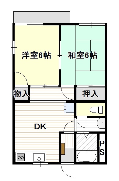 中ノ嶋ハイツの間取り