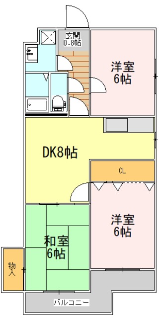 御殿場市中山のマンションの間取り