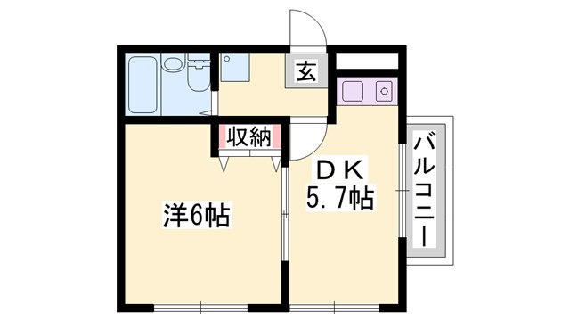 サンパレス２１姫路の間取り