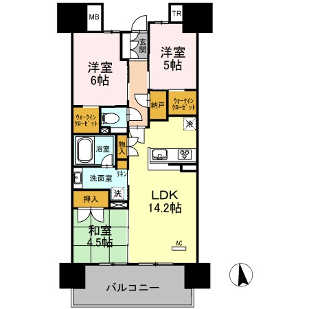 プレミスト大清水邸苑（ＤＲ）の間取り