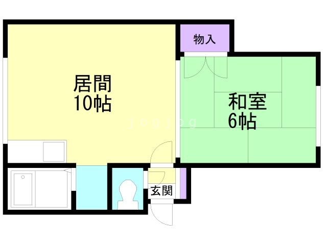 ヒュース八軒Ａの間取り