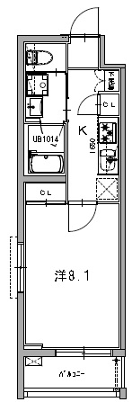 京都市上京区菱屋町のマンションの間取り