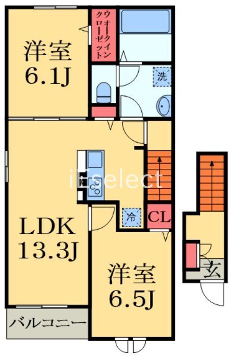 八街市八街のアパートの間取り