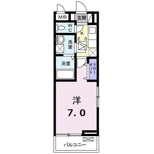 広島市安佐南区伴東のアパートの間取り